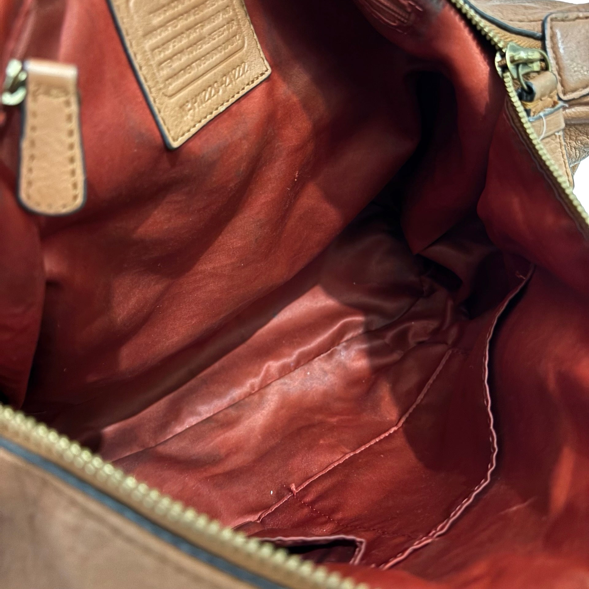 Coach Madison Brown Tan Juliette Leather Pleated Vintage Satchel Handbag