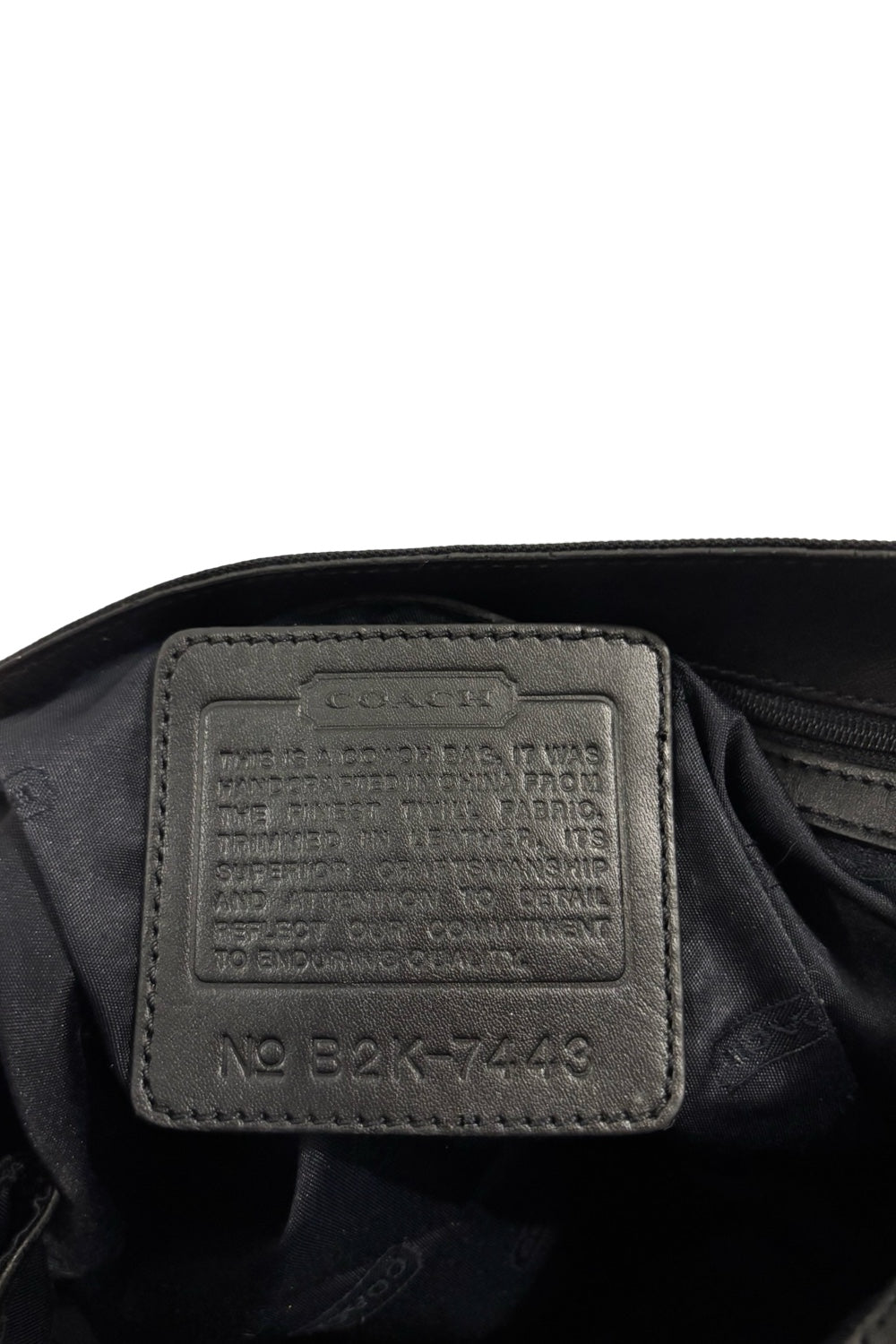 Coach Rare Black Nylon & Leather Vintage Hampton  Hobo Shoulder Bag