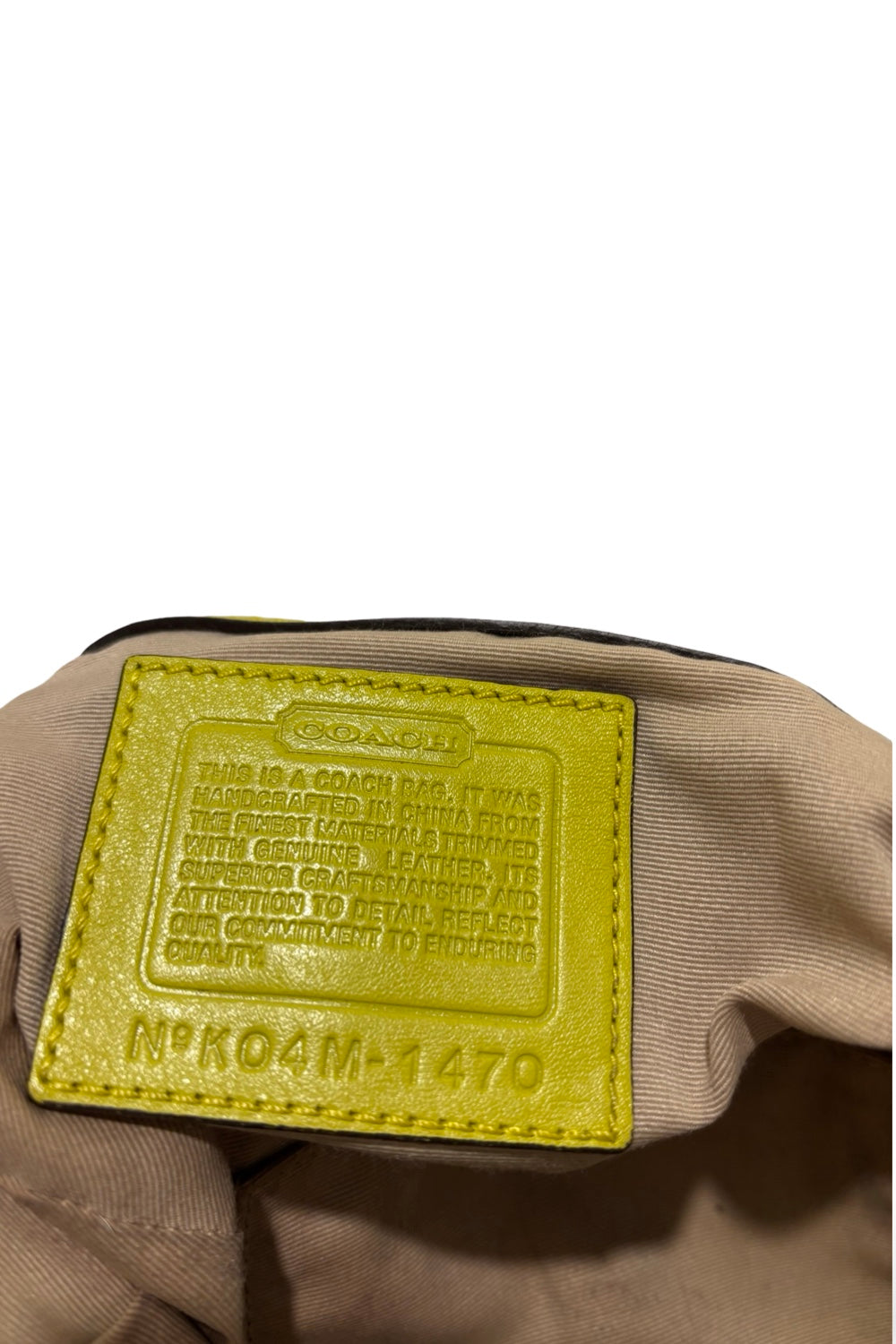 Coach Brown & Lime Green RARE Limited Edition Canvas & Suede Shoulder Bag