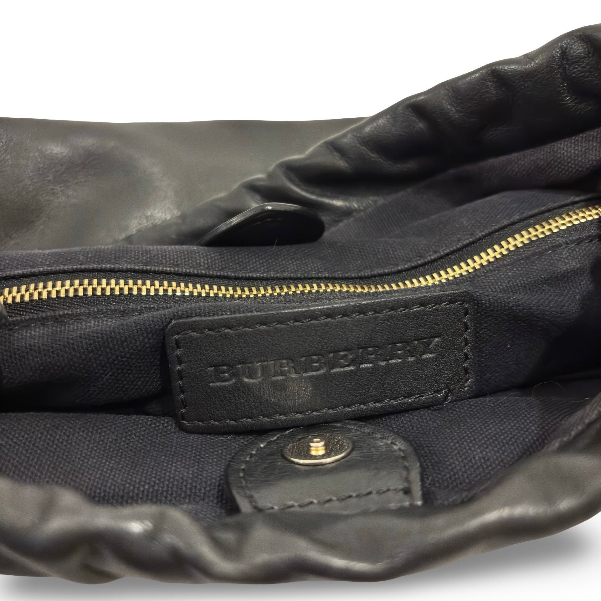 Burberry 'Little Crush' Calfskin Leather Signature House Check Canvas Vintage Crossbody Bag