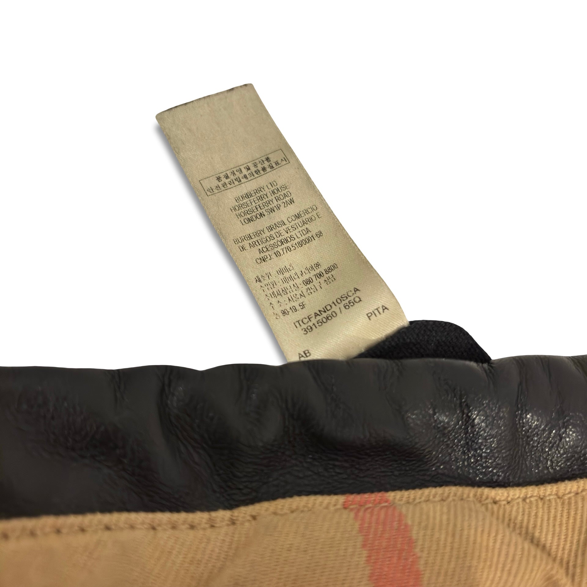 Burberry 'Little Crush' Calfskin Leather Signature House Check Canvas Vintage Crossbody Bag
