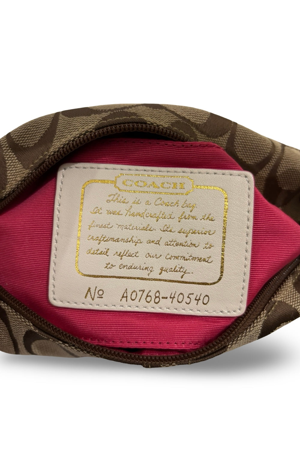 Coach Vintage Signature Brown & Rainbow Canvas & Leather Demi Baguette Handbag