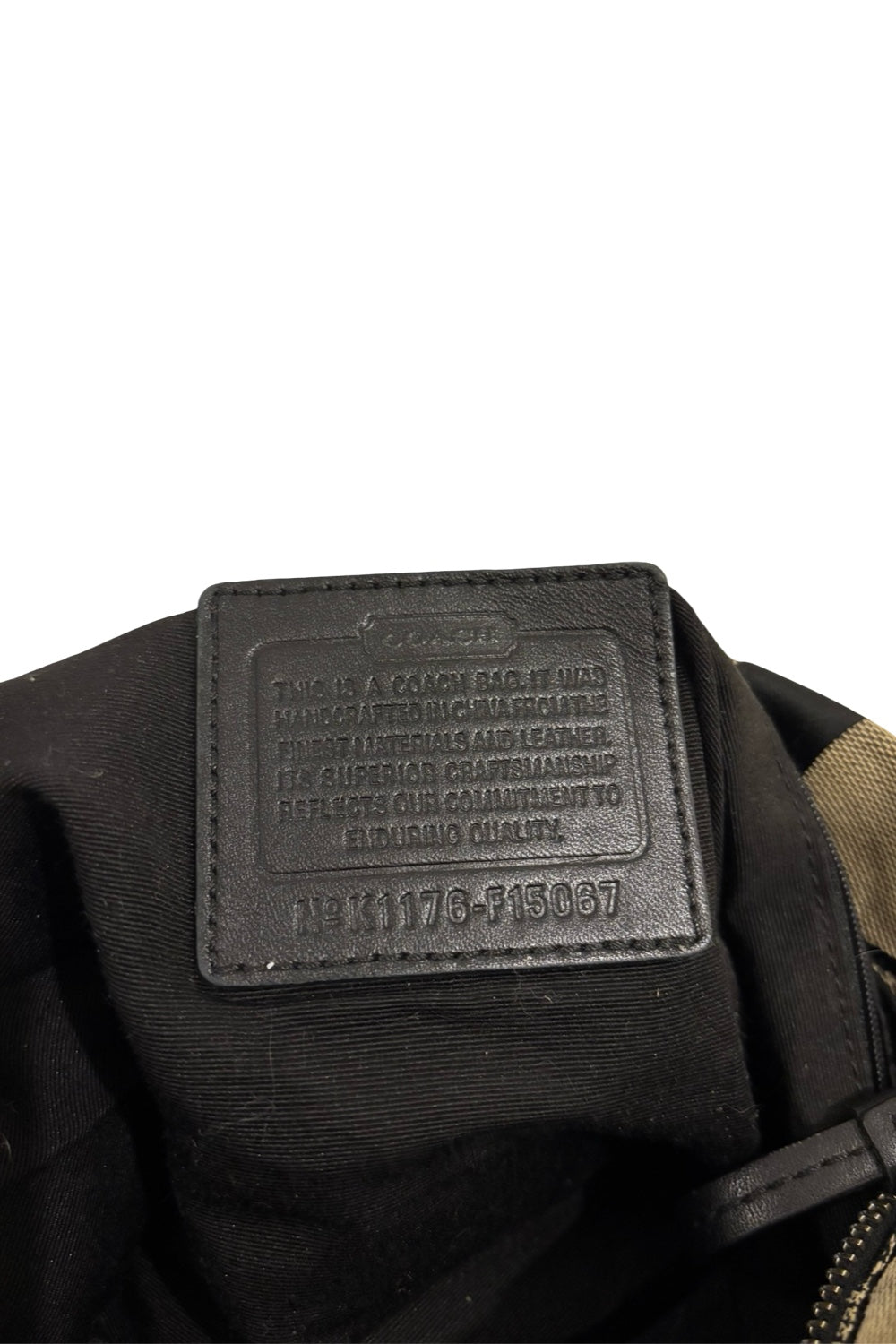 Coach Black & Grey Signature Duffle Canvas & Leather Crossbody Bag