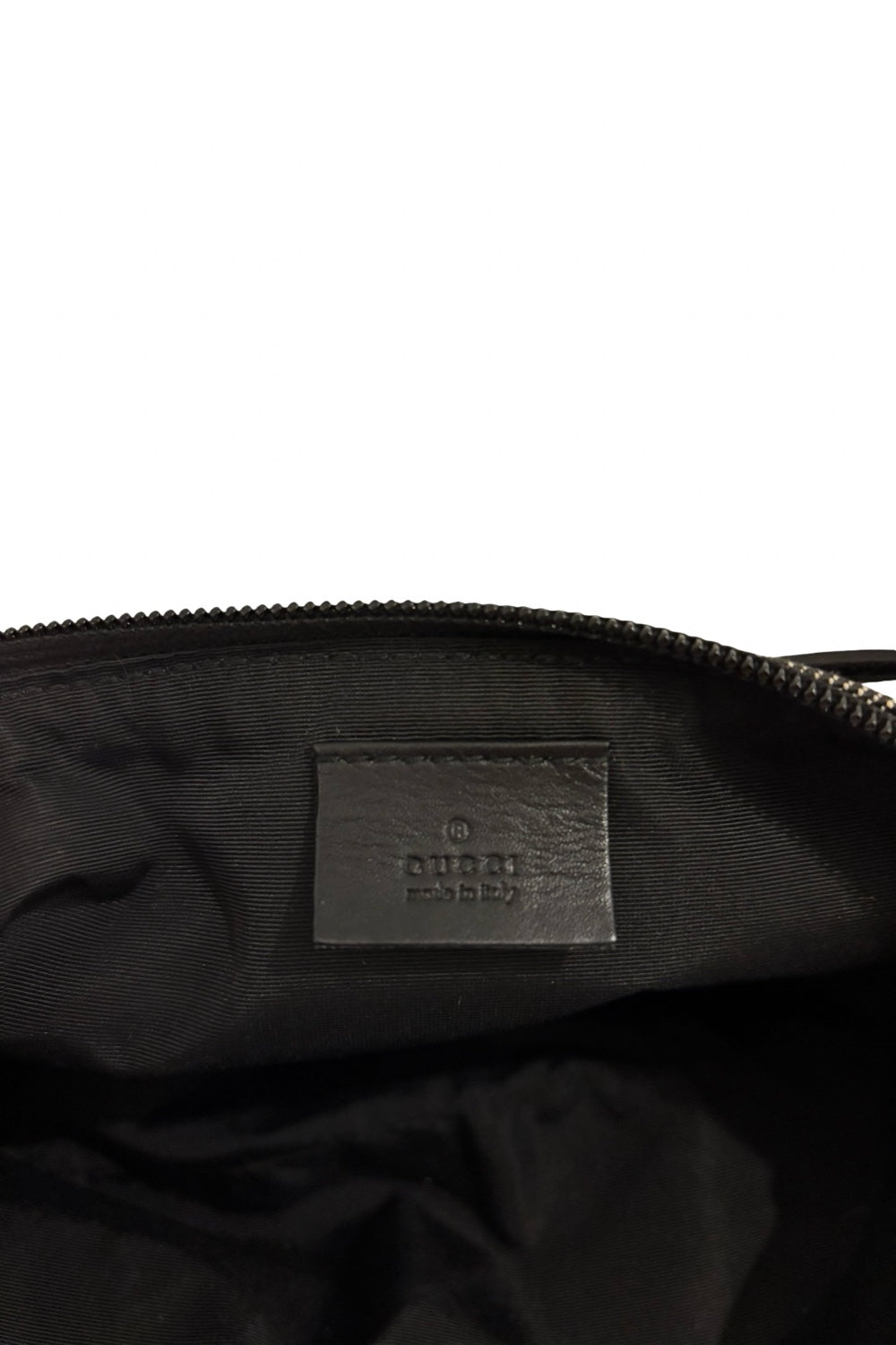 Gucci Dark Grey & Black Signature Canvas Denim  GG Boat Pochette Handbag / Shoulder Bag