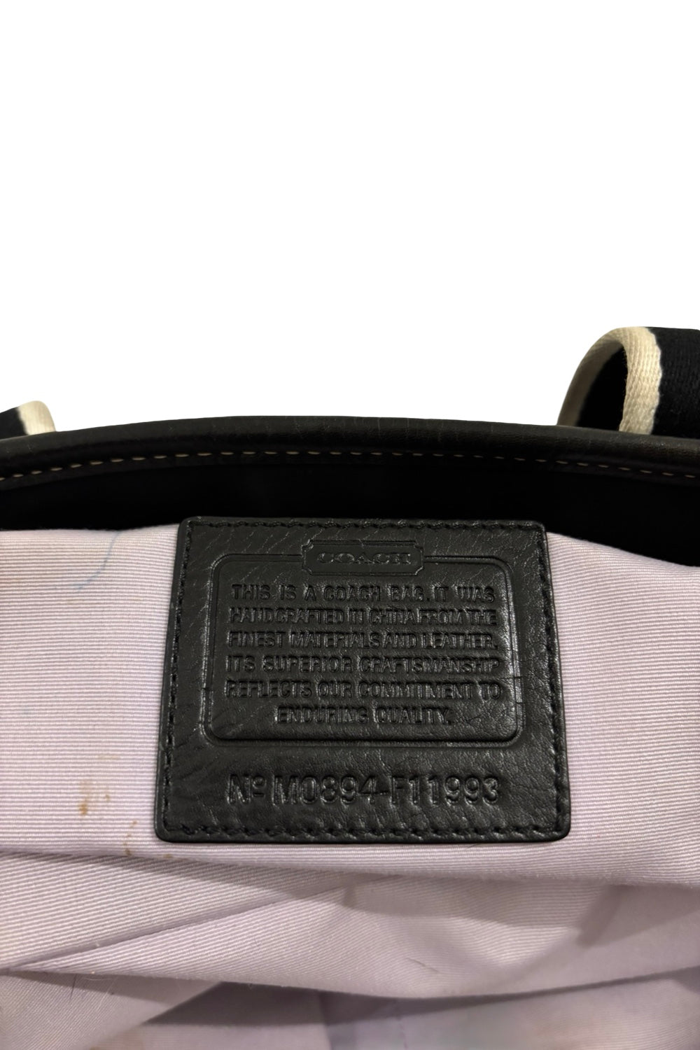 Coach Black Nylon & Leather Rare Vintage Hampton  Tote Shoulder Bag