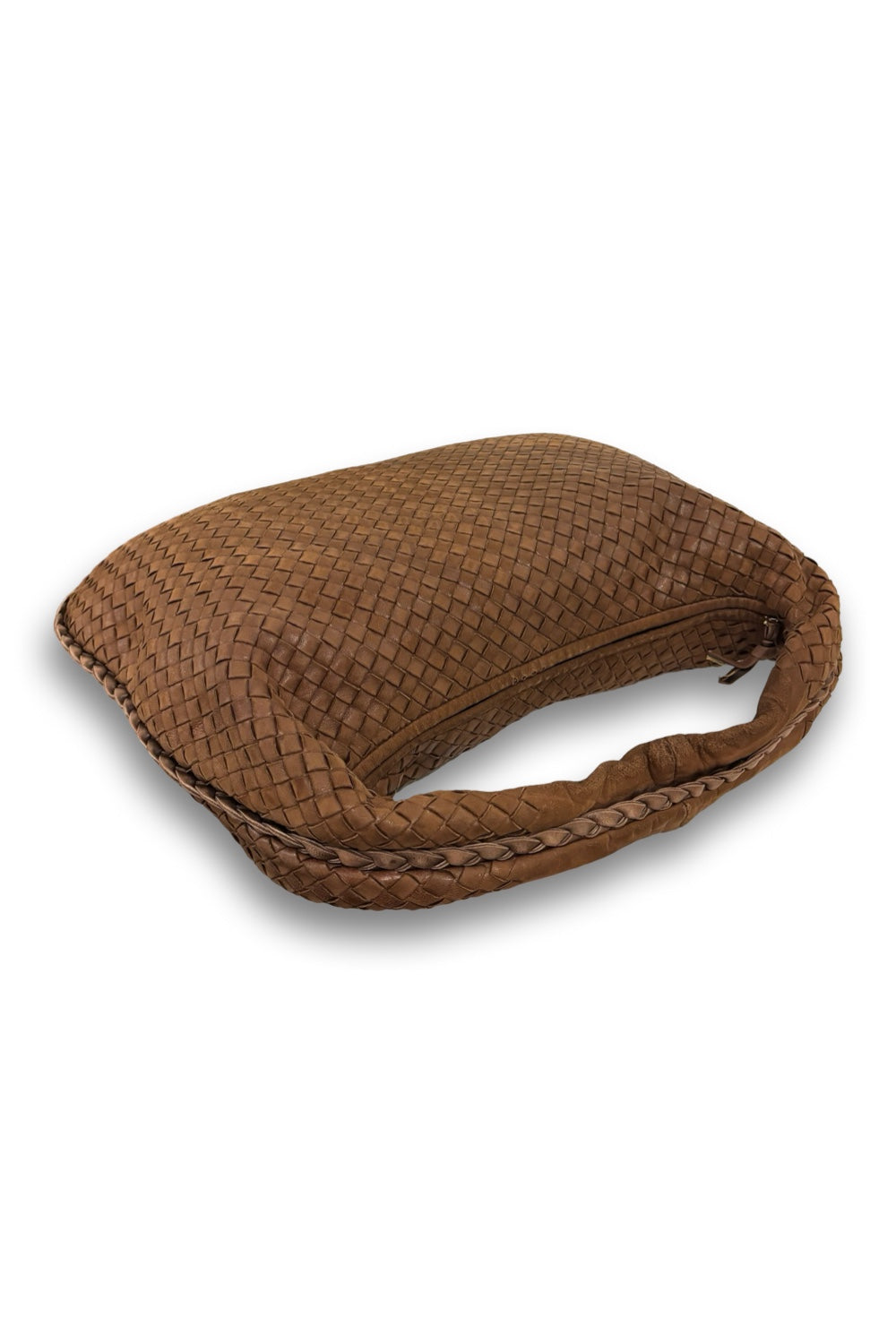 Bottega Veneta Brown Large Intrecciato Signature  Weave Nappa Hobo Leather Shoulder Bag
