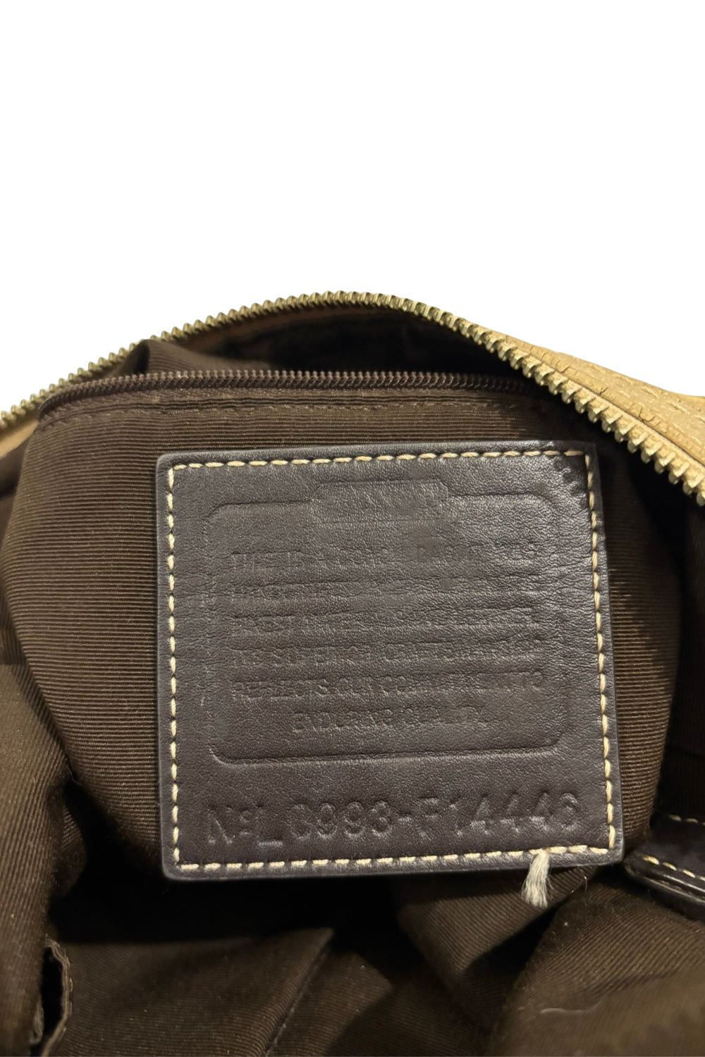 Coach Vintage Brown / Gold Chelsea Canvas & Leather Crossbody / Shoulder Bag