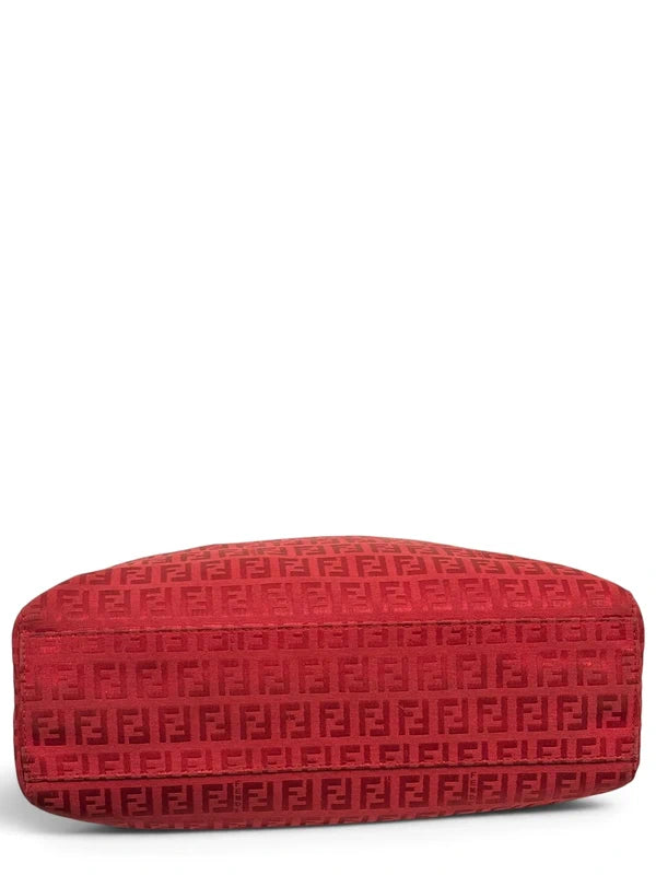 Vintage Fendi Bag Red Zucchino Monogram Tote 3677-8BH073